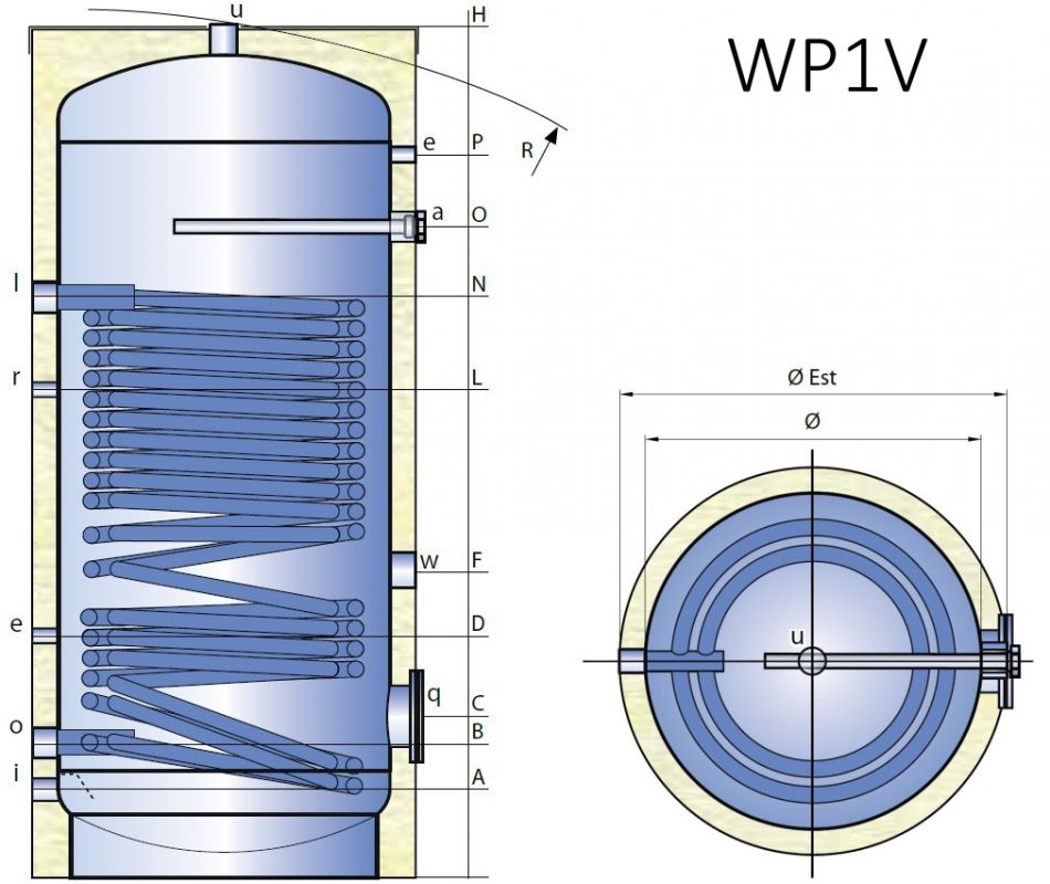 Ohřívač vody WP1V