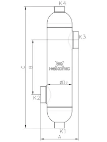 Nerezový svařovaný trubkový bazénový výměník B 130 HEXONIC