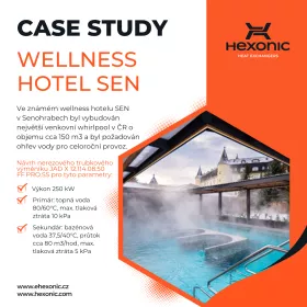 HEXONIC výměník pro největší venkovní whirlpool v ČR | Wellness Hotel SEN Senohraby